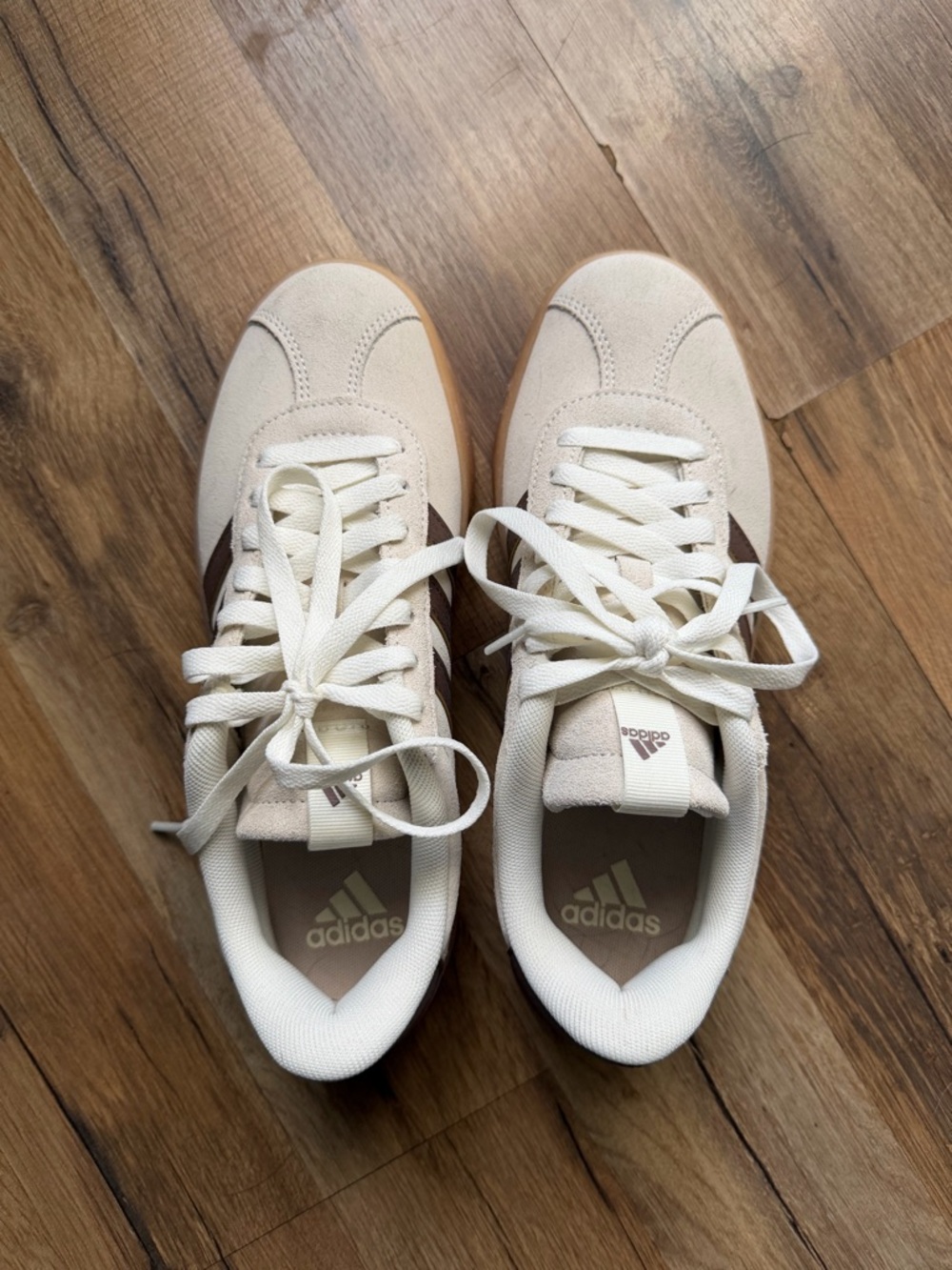adidas Women’s Cream and Brown Heritage Sneakers